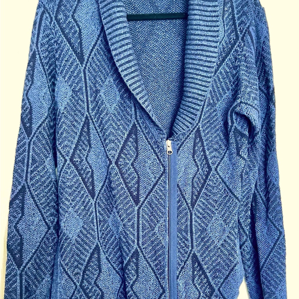 Royal Robbin’s blue cardigan